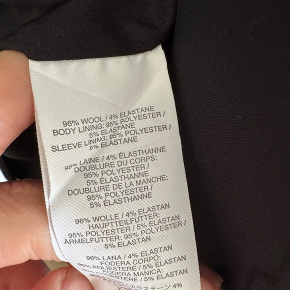 J. Crew wool Collarless Blazer Jacket in Italian Stretch Black Sz 10 Style E4776 - Picture 7 of 7